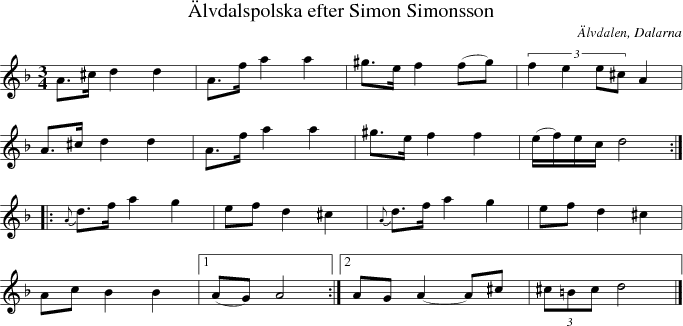 �lvdalspolska efter Simon Simonsson