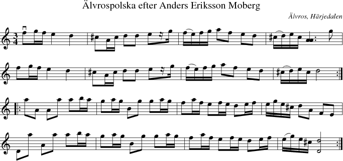 �lvrospolska efter Anders Eriksson Moberg