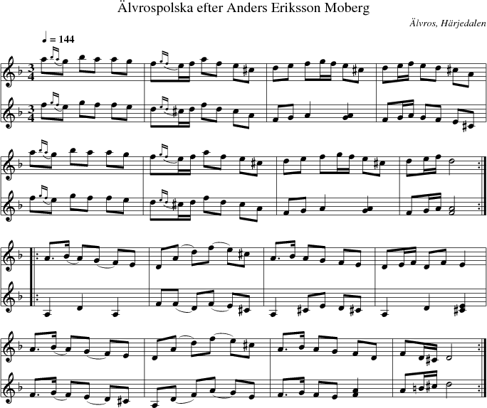 �lvrospolska efter Anders Eriksson Moberg  