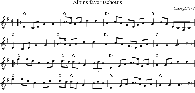 Albins favoritschottis