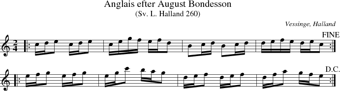 Anglais efter August Bondesson