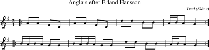 Anglais efter Erland Hansson