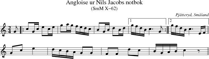 Angloise ur Nils Jacobs notbok