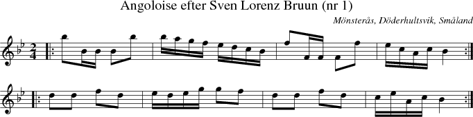 Angoloise efter Sven Lorenz Bruun (nr 1)