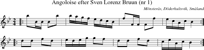 Angoloise efter Sven Lorenz Bruun (nr 1)