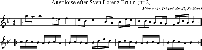 Angoloise efter Sven Lorenz Bruun (nr 2)