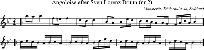 Angoloise efter Sven Lorenz Bruun (nr 2)