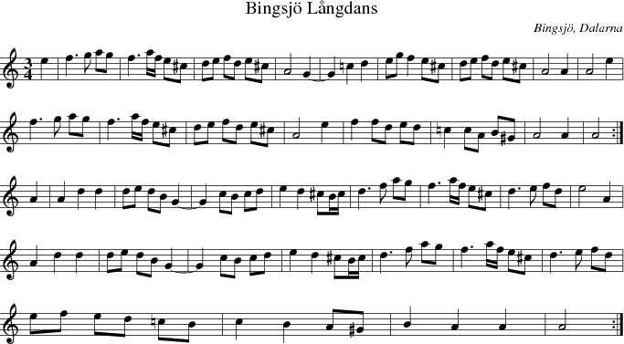 Bingsj� L�ngdans