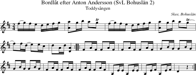 Bordl�t efter Anton Andersson (SvL Bohusl�n 2)
