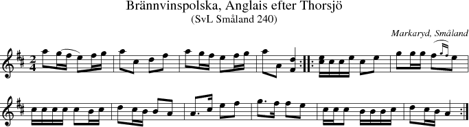 Brnnvinspolska, Anglais efter Thorsj