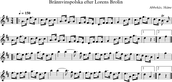 Brnnvinspolska efter Lorens Brolin 