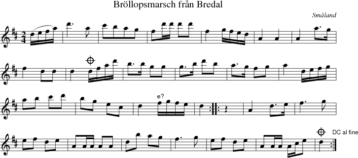 Br�llopsmarsch fr�n Bredal