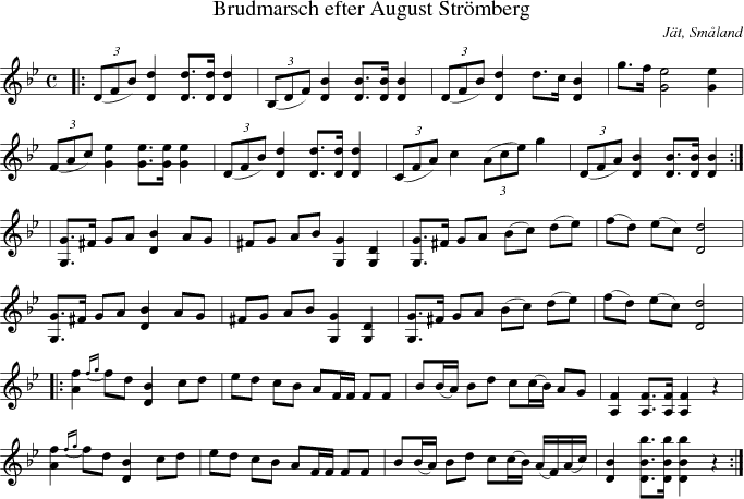 Brudmarsch efter August Strmberg