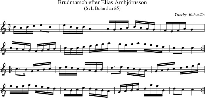 Brudmarsch efter Elias Ambj�rnsson