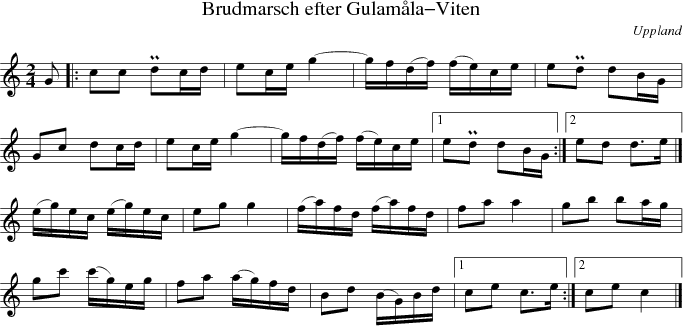 Brudmarsch efter Gulamla-Viten