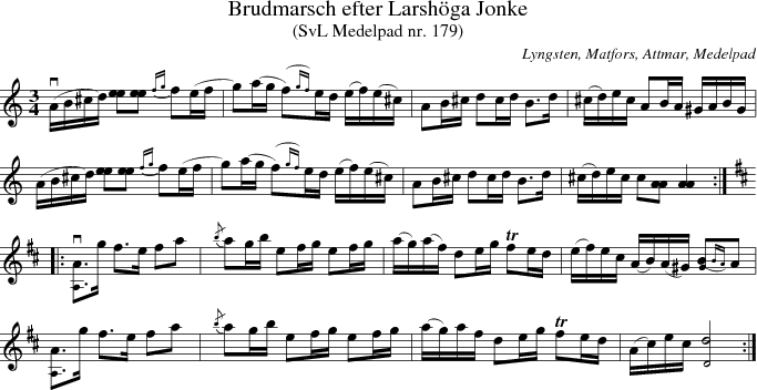 Brudmarsch efter Larshga Jonke