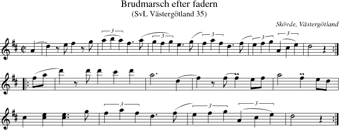 Brudmarsch efter fadern