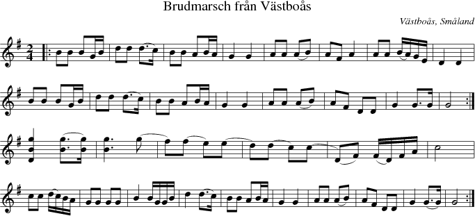 Brudmarsch frn Vstbos