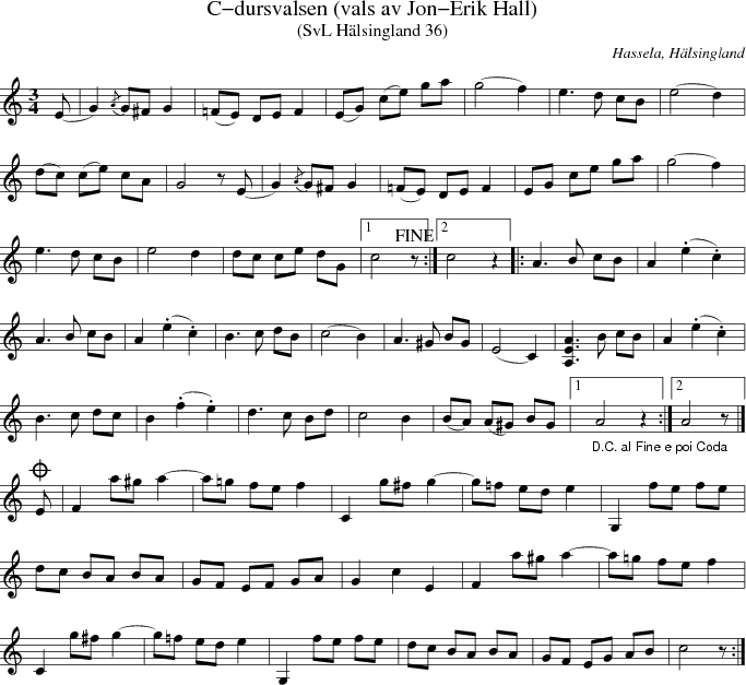 C-dursvalsen (vals av Jon-Erik Hall)