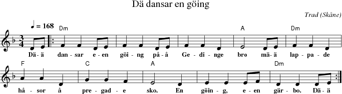 D� dansar en g�ing