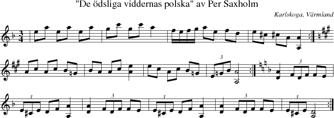 "De �dsliga viddernas polska" av Per Saxholm