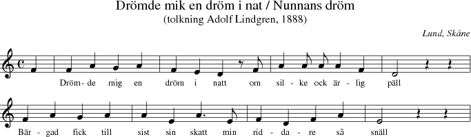 Drmde mik en drm i nat / Nunnans drm