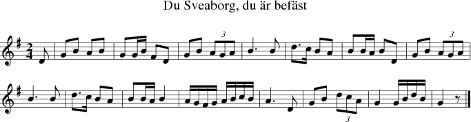 Du Sveaborg, du r befst