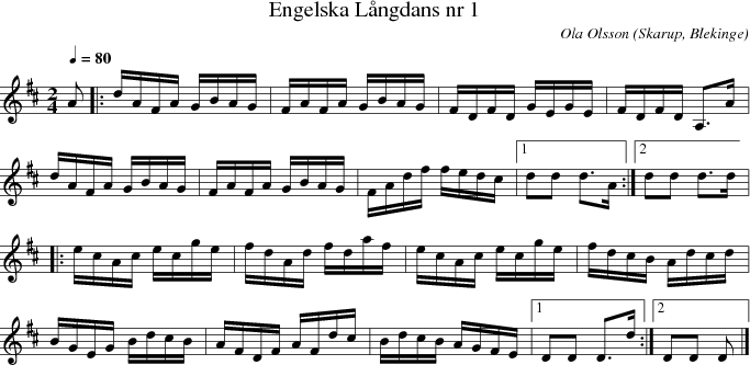 Engelska Lngdans nr 1