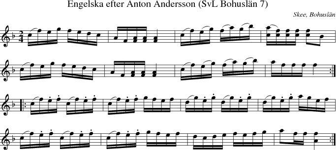 Engelska efter Anton Andersson (SvL Bohusln 7)