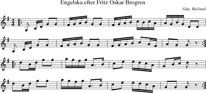 Engelska efter Fritz Oskar Brogren