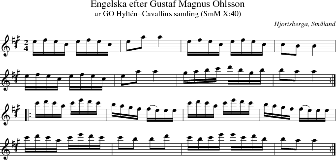 Engelska efter Gustaf Magnus Ohlsson