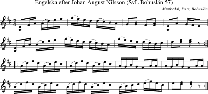 Engelska efter Johan August Nilsson (SvL Bohusl�n 57)
