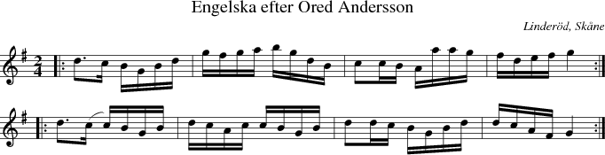 Engelska efter Ored Andersson