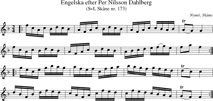 Engelska efter Per Nilsson Dahlberg