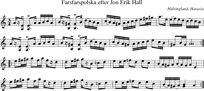 Farsfarspolska efter Jon Erik Hall