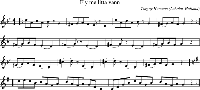 Fly me litta vann