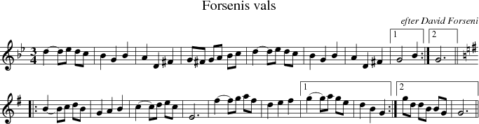 Forsenis vals