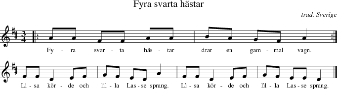 Fyra svarta hstar