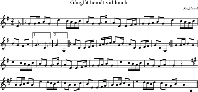 Gnglt hemt vid lunch