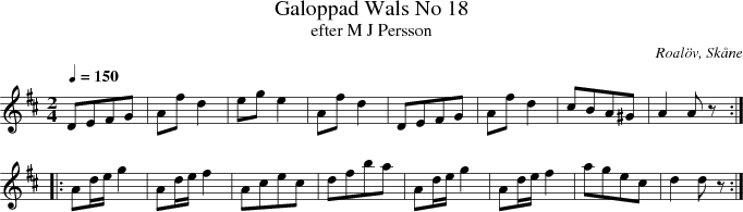 Galoppad Wals No 18