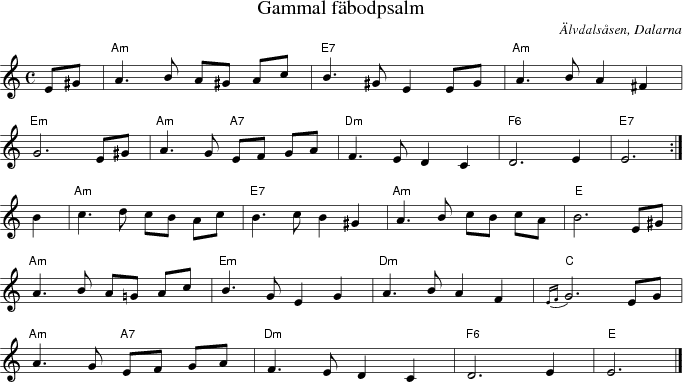 Gammal f�bodpsalm