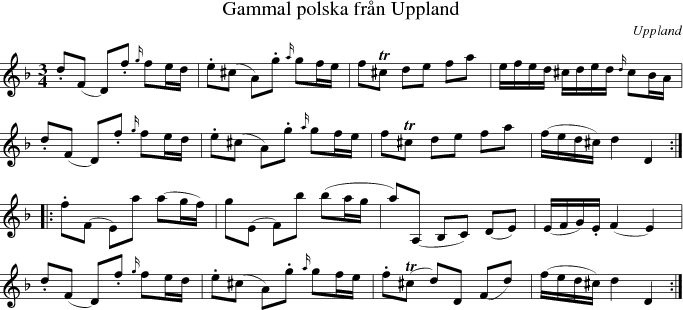 Gammal polska frn Uppland