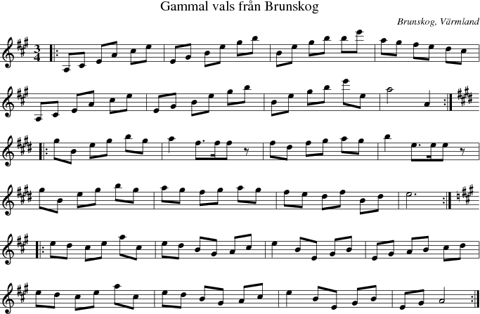 Gammal vals frn Brunskog