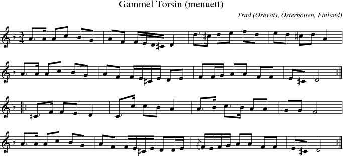 Gammel Torsin (menuett)