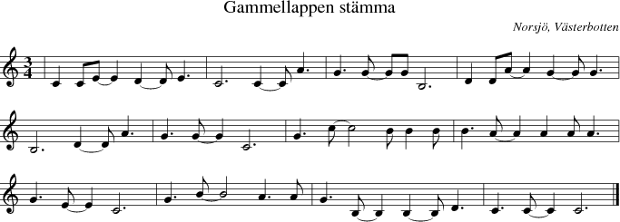 Gammellappen st�mma