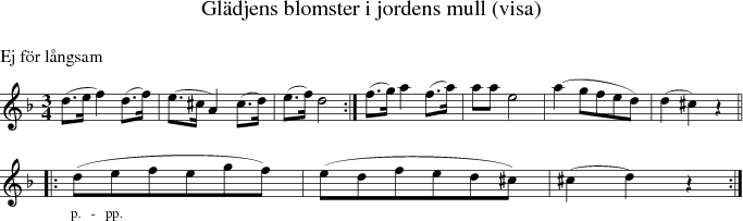 Gldjens blomster i jordens mull (visa)