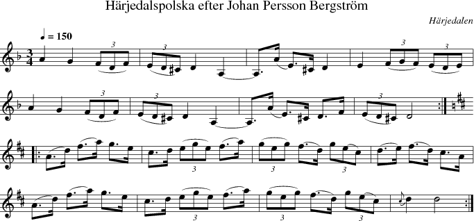 H�rjedalspolska efter Johan Persson Bergstr�m
