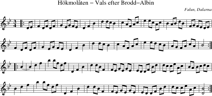 H�kmol�ten - Vals efter Brodd-Albin