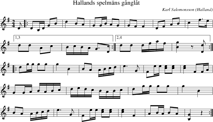 Hallands spelmns gnglt