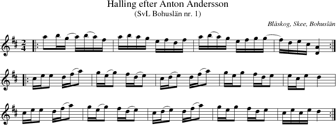 Halling efter Anton Andersson